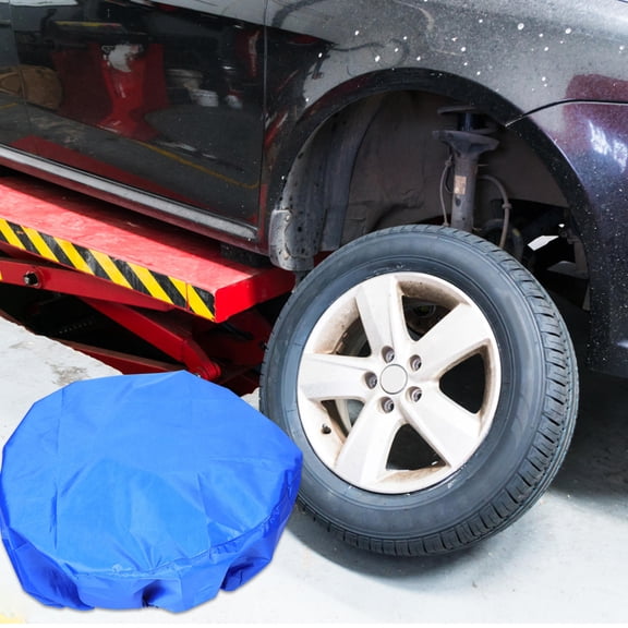 LOLIPPYY 4Pcs Blue Camper Tire Covers Protective Trailer Tire Shield Prevents Sunlight Damage