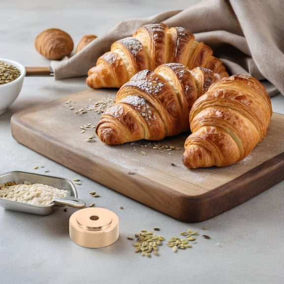 LOLIPPYY 4Pcs Brass Cutting Board Riser Feet with Nonslip Pads Screw on Support for Wood Boards