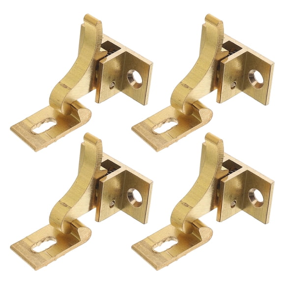LOLIPPYY 4Pcs Brass Elbow Latch Door Window Catch Heavy Duty Sliding Lock for Home Safety