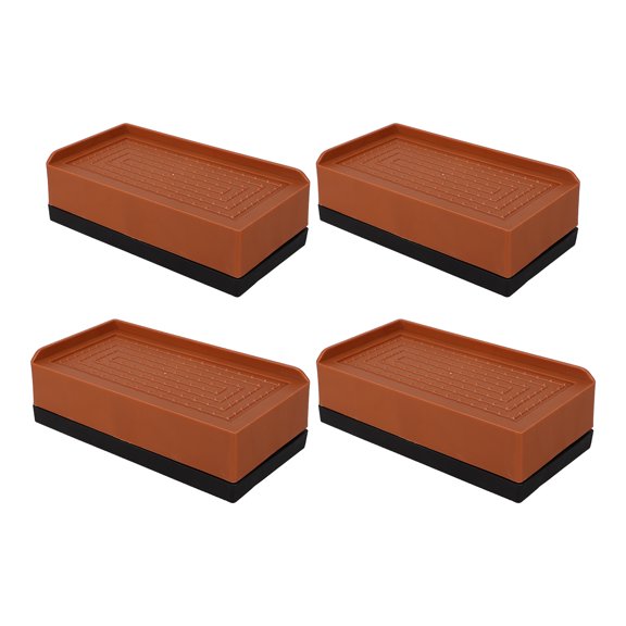 LOLIPPYY 4Pcs Brown Furniture Elevator Pads for Home Sofa Table Desk with Floor Protection