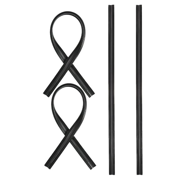 LOLIPPYY 4Pcs Car Wiper Rubber Strip Black Replacement Wiper Blades Refills Weatherproof and Easy Install