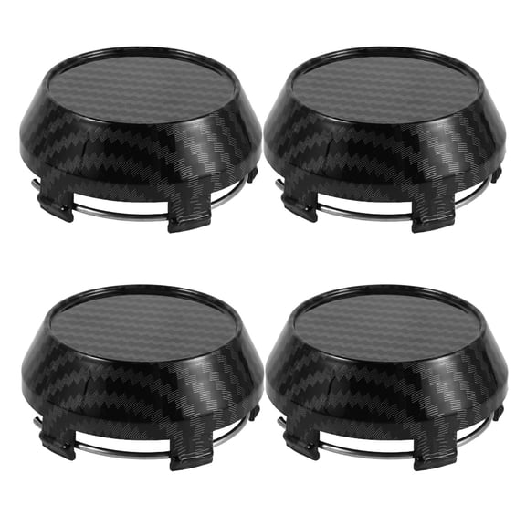 LOLIPPYY 4Pcs Carbon Fiber Center Caps for Car Wheels with Durable Weather Resistant Protective Finish