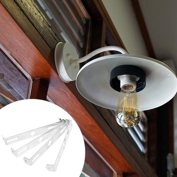 LOLIPPYY 4Pcs Ceiling Light Mounting Plate Plated Silver for Easy Installation Lighting Accessories