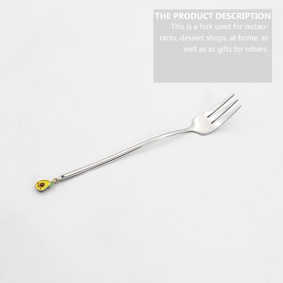 LOLIPPYY 4Pcs Chic Stainless Steel Fruit Hanging Decor Forks Mirror Polished for Kitchen Use