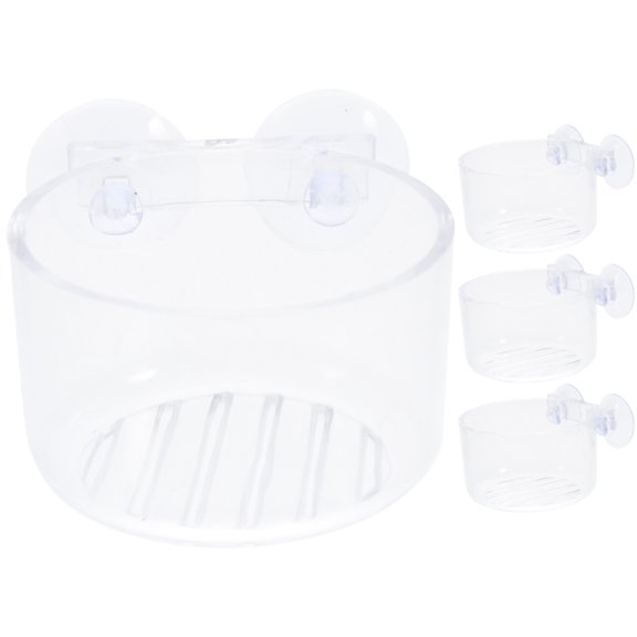 LOLIPPYY 4Pcs Clear Acrylic Fish Tank Planters with Ventilation for Aquarium Plant Cultivation