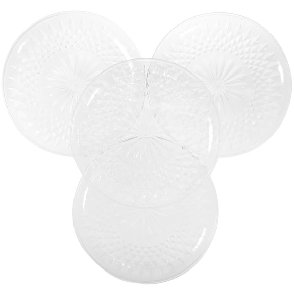 LOLIPPYY 4Pcs Clear Acrylic Snacks Serving Tray Decorative Candy Holder for Living Room