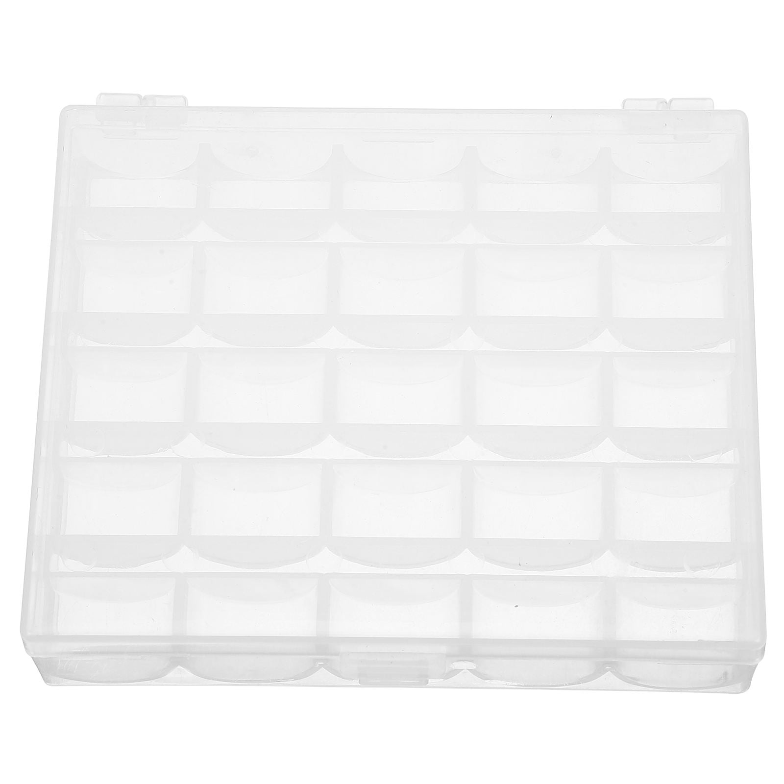 LOLIPPYY 4Pcs Clear Plastic Thread Storage Organizer with Grid Design ...
