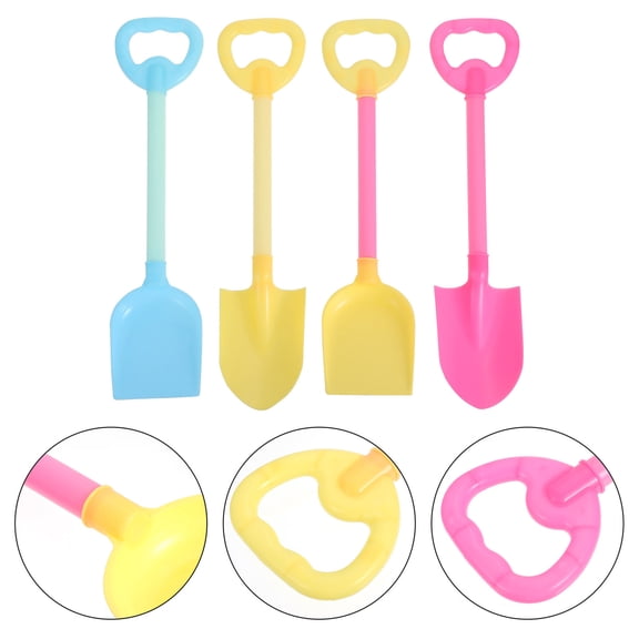LOLIPPYY 4Pcs Creative Beach Sand Shovels Made of Durable Plastic for Outdoor Use