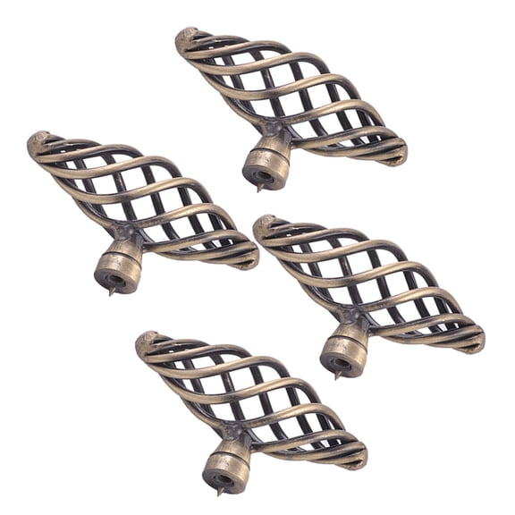 LOLIPPYY 4Pcs Creative Green Alloy Drawer Knobs Bird Cage Shape Pull Handle for Home Furniture