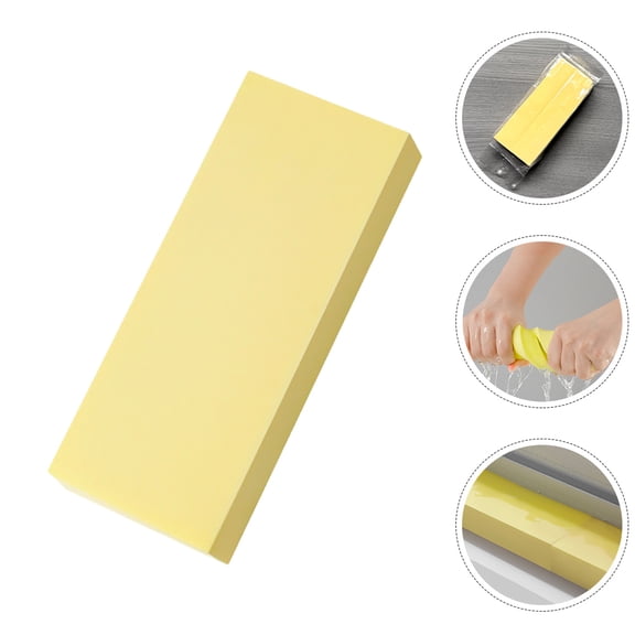 LOLIPPYY 4Pcs Cuttable Water Absorbing Sponge Pads Yellow for Windowsill Moisture Absorption and Storm Defense