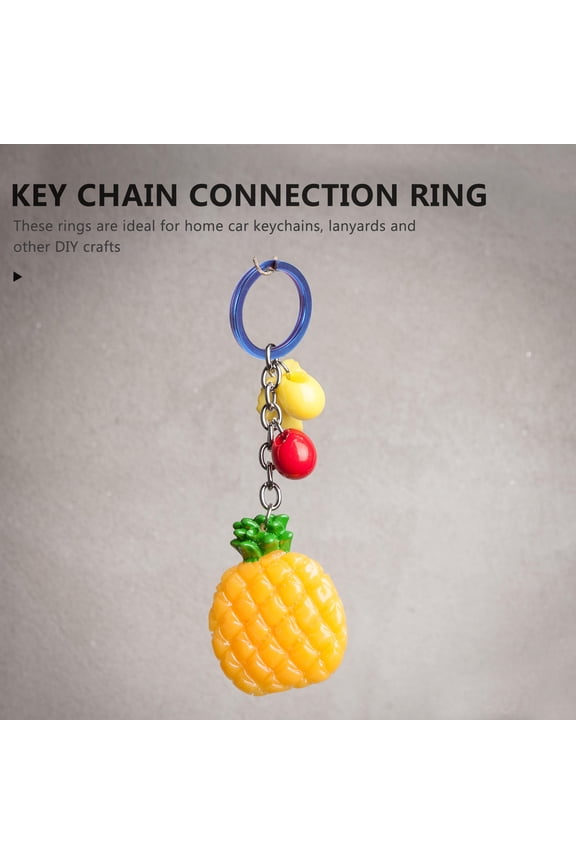 4Pcs DIY Titanium Alloy Keychain Rings Assorted Colors Durable Split Key Rings for Key Hanging and Decoration