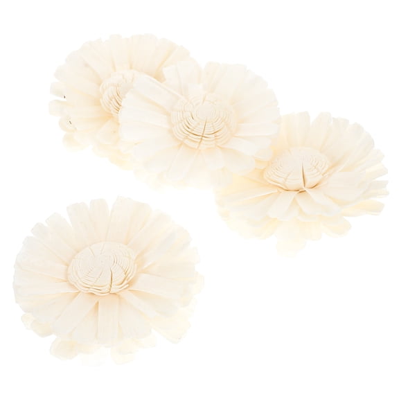 LOLIPPYY 4Pcs Decorative Cotton Flower Diffuser for Desk Air Freshener and DIY Craft