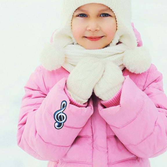 LOLIPPYY 4Pcs Decorative Music Note Iron on Patches for Jackets Hats and Backpacks Clothes Accessories