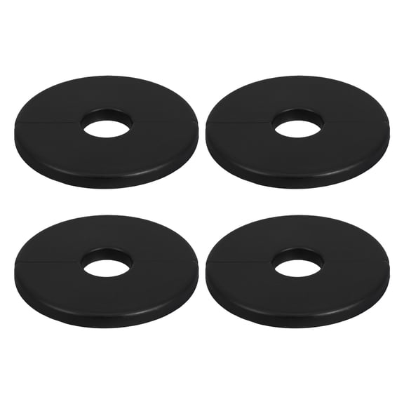 LOLIPPYY Black Plastic Pipe Covers, Decorative for Water Pipes, Wall-Mounted, 4Pcs