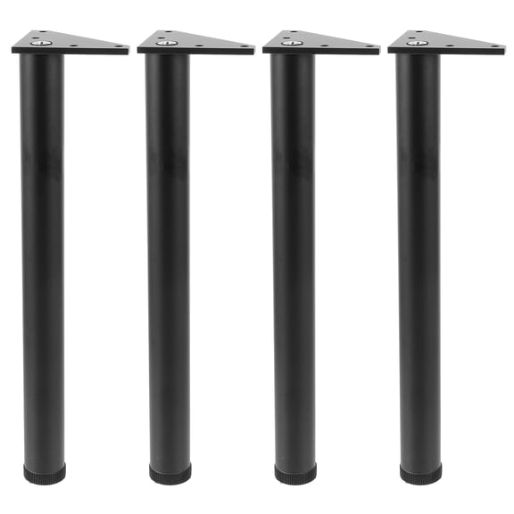 LOLIPPYY 4Pcs Durable Aluminum Alloy Furniture Legs in Black for Couch Dresser and Table Support