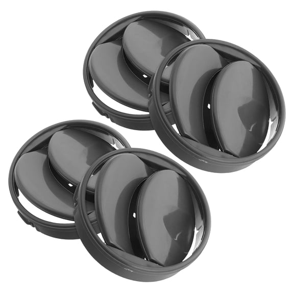 LOLIPPYY 4Pcs Durable Black Automotive Ac Vent Cover with Adjustable Louvers for Car and Rv Dashboard Air Circulation