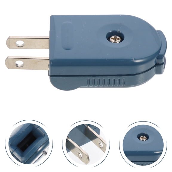 LOLIPPYY 4Pcs Durable Extension Cord Plug Replacement 2 Prong Blue Industrial Power Plug for Guitar Use