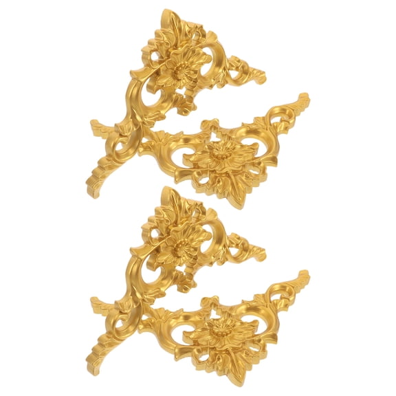 LOLIPPYY 4Pcs Durable Golden Ceiling Medallions with Realistic Plaster Look and Easy DIY Installation