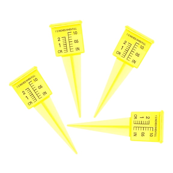 LOLIPPYY 4Pcs Durable Plastic Rainfall Measuring Cup for Garden Yard and Lawn Outdoor Use