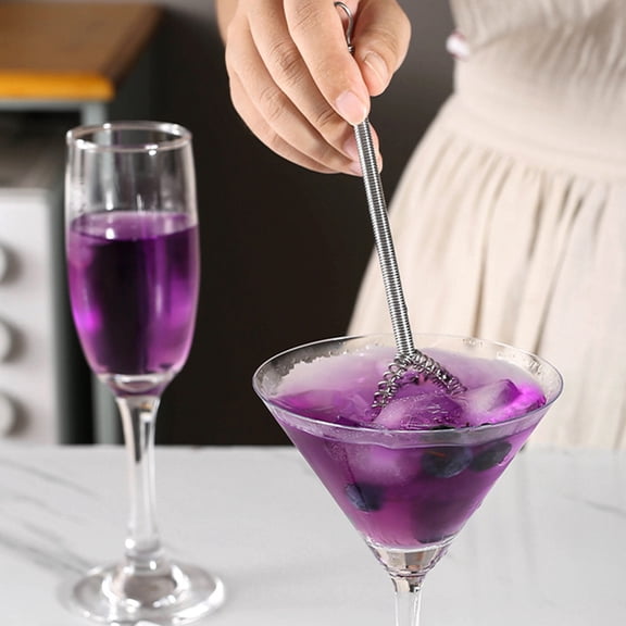 LOLIPPYY 4Pcs Egg Beaters Hand Stainless Steel Mixing Kitchen Tools Ergonomic Home Cooks 6.5*1.6*0.4in