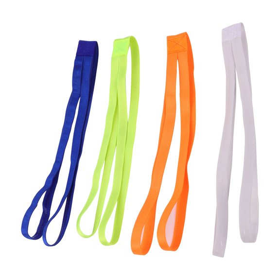 LOLIPPYY 4Pcs Elastic Hair Hoop Sports Headwrap Candy Color Cloth Material for Running Yoga