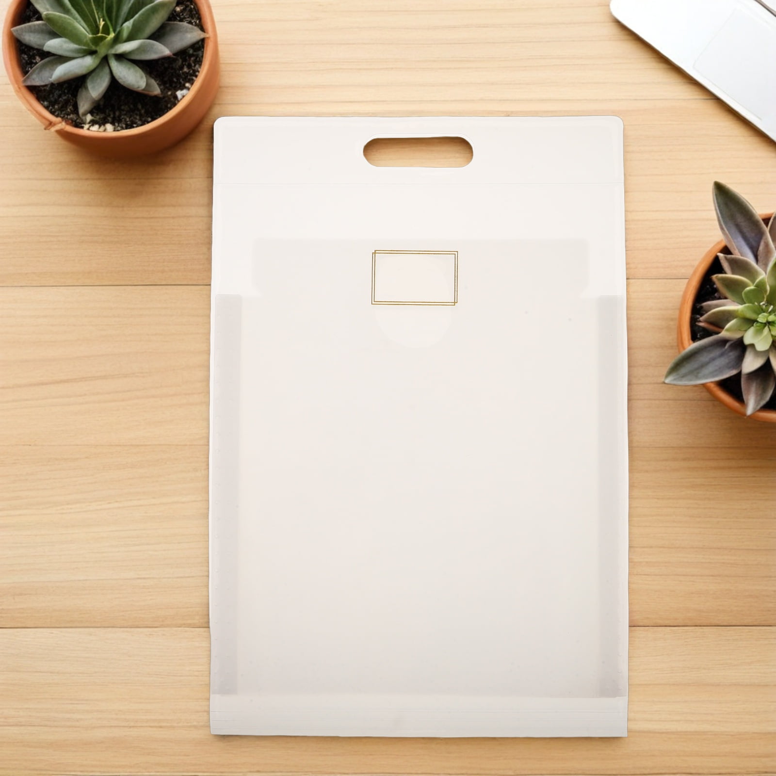 LOLIPPYY 4-Pack Expandable Accordion File Folder Organizer, White Plastic Document Storage for Office and Home Filing System