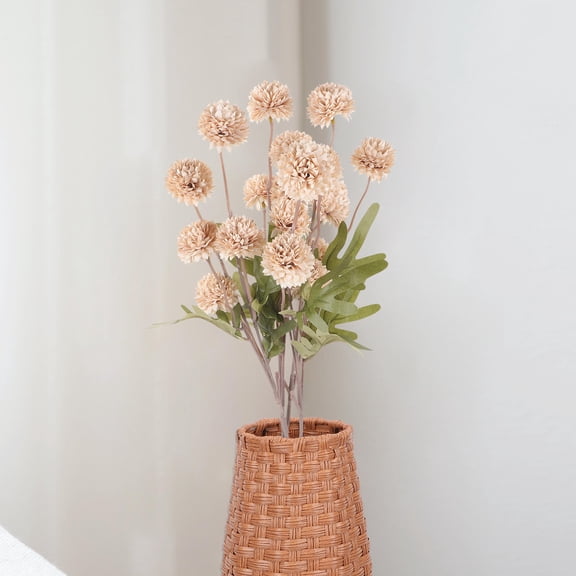 LOLIPPYY 4-Pack Faux Dandelion Flower Picks for Wedding and Home Decoration, Assorted Colors with Realistic Lifelike Design