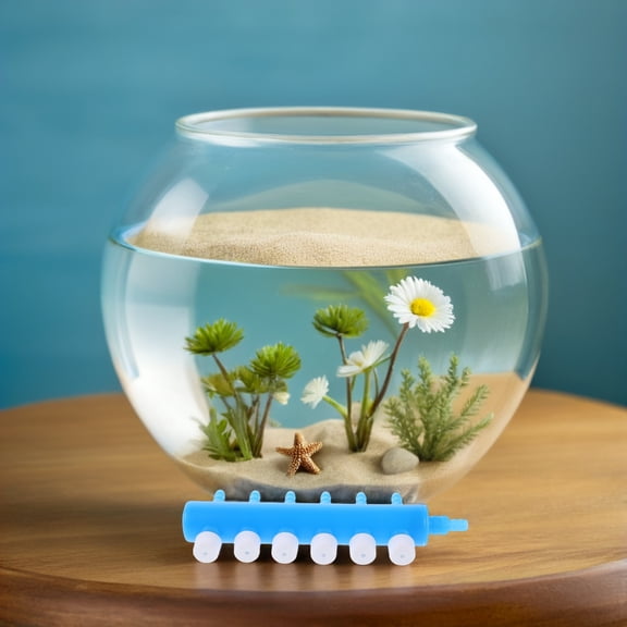 LOLIPPYY 4-Pack Fish Pump Splitter with Multi-Hole Airflow Control Valve and Plastic Construction