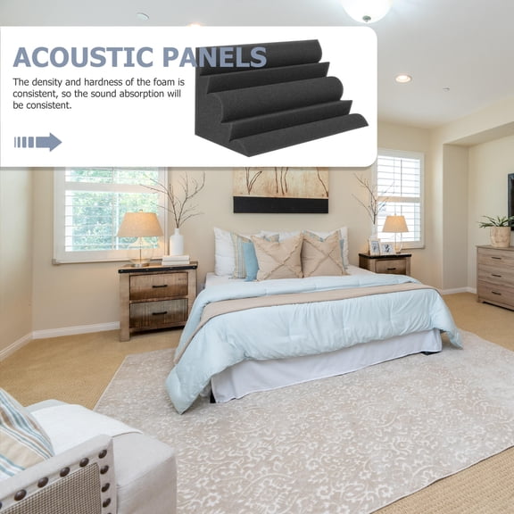 LOLIPPYY 4Pcs Flexible Black Acoustic Panels for Noise Reduction and Sound Clarity Improvement