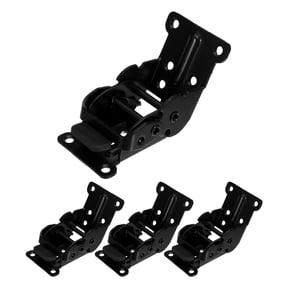 LOLIPPYY 4Pcs Black Folding Lock Hinges for Tables Workbenches Heavy Duty Steel Space Saving Hardware