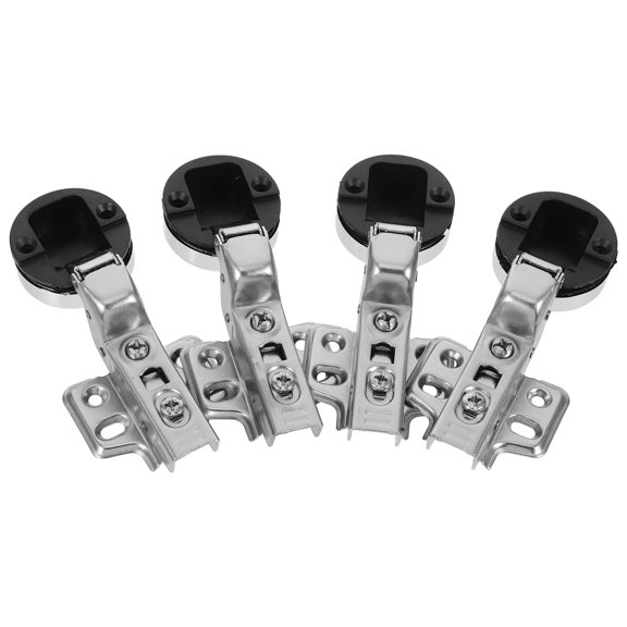 LOLIPPYY 4Pcs Frameless Soft Close Cabinet Hinges with Hydraulic Damping for Quiet Home Use Multi Color