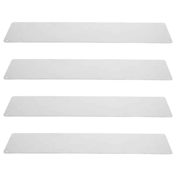 LOLIPPYY 4Pcs Front Door Kick Plates Plated Silver Aluminum for Door Bottom Scratch Protection