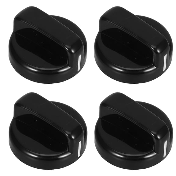 LOLIPPYY Black Plastic Gas Stove Knobs Universal Fit for Home Kitchen 4 Pieces Set