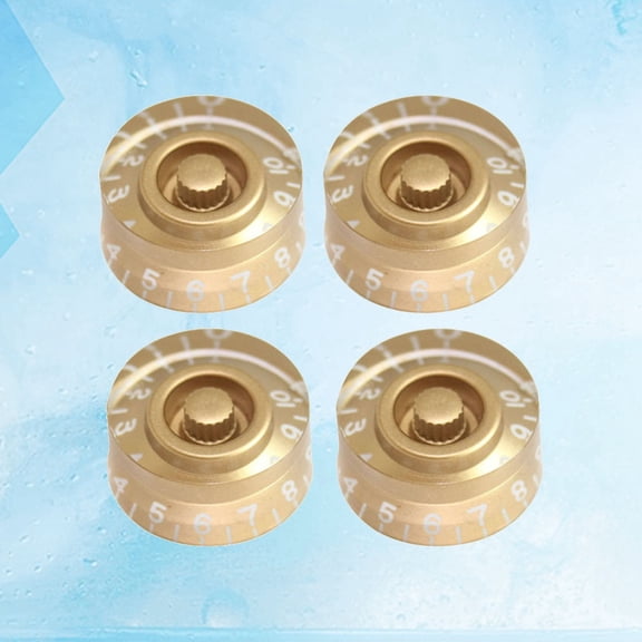 LOLIPPYY 4Pcs Golden Guitar Volume Knobs Replacement Plastic Rotary Knobs for Electric Guitar
