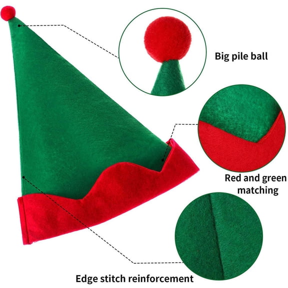 LOLIPPYY 4Pcs Green Christmas Cosplay Headdress Ideal for Holiday Parties and Festival Supplies