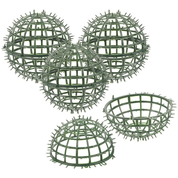 LOLIPPYY 4Pcs Green Topiary Ball Support Cage Plastic Frame for Festival and Garden Use