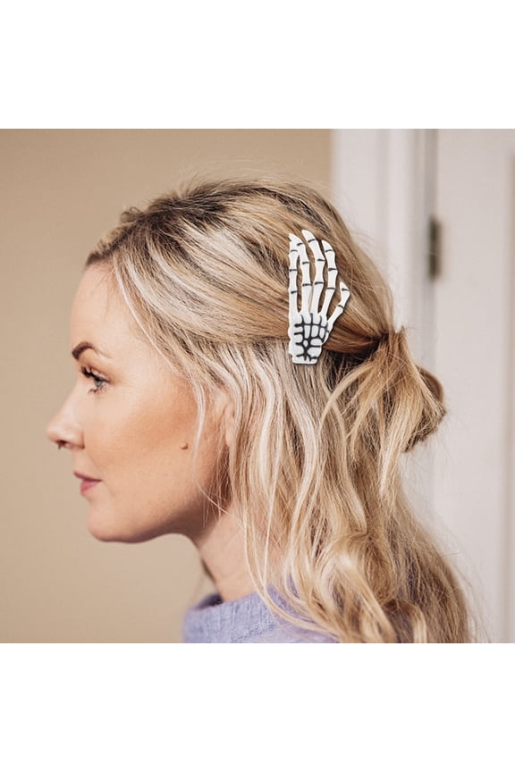 4Pcs Hair Clips Skull Claw Design Plastic Accessories for Clothing