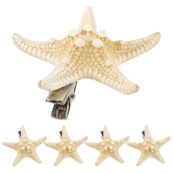 LOLIPPYY 4-Pack Star Hair Clips for Women, Mediterranean Style Accessories Perfect for Prom and Special Occasions