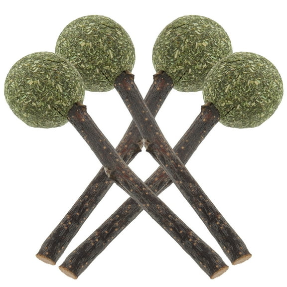 LOLIPPYY 4Pcs Hamster Chewing Playthings Wooden Multi Hamster Snack for Boredom