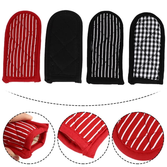 LOLIPPYY 4Pcs Heat-resistant Cotton Pot Handle Sleeve For Cooking Enthusiasts Home