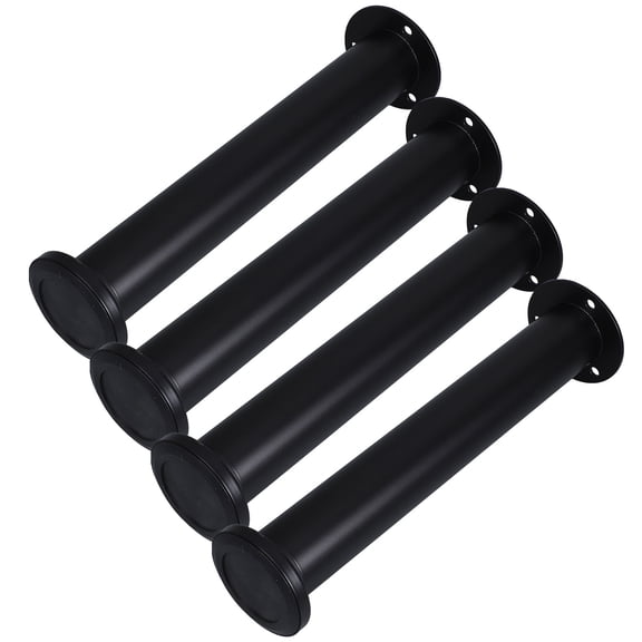LOLIPPYY 4-Pack Heavy Duty Adjustable Bed Frame Support Legs, Black Steel, Strong Load Capacity for Bedroom Furniture Repair