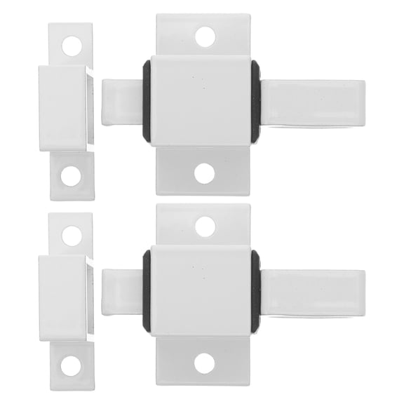 LOLIPPYY 4-Pack Heavy Duty White Aluminum Alloy Spring Push Latches for Cabinet Door Security and