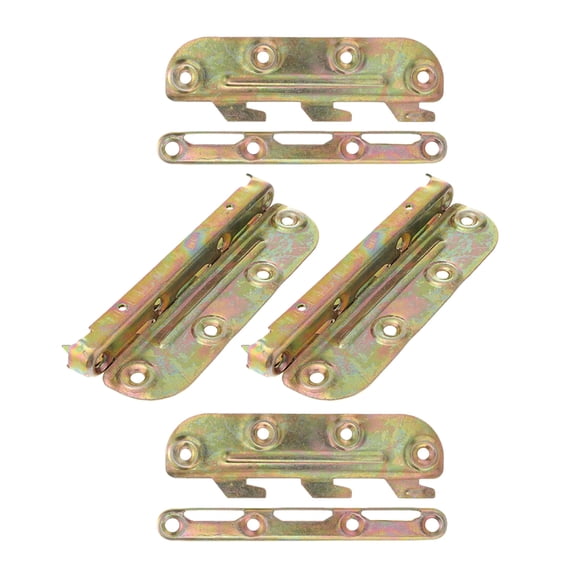 LOLIPPYY 4Pcs Heavy Duty Bed Rail Fitting Brackets for Bed Frame Hardware with Silent Operation