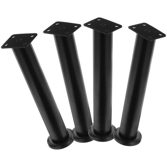 LOLIPPYY 4Pcs Heavy Duty Black Coffee Table Leg Extenders Easy Install Smooth Surface Furniture Legs for Wardrobe