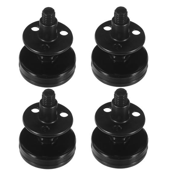 LOLIPPYY 4Pcs Heavy Duty Black Metal Furniture Leveling Feet Adjustable Legs for Home Tables and Workbenches