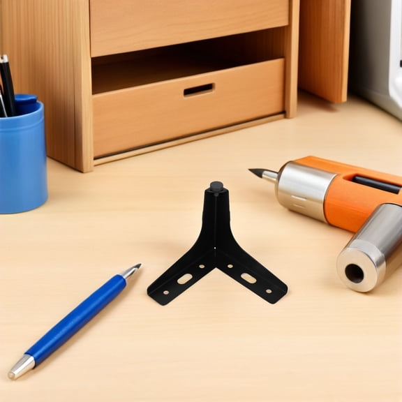 LOLIPPYY 4Pcs Heavy Duty Metal Table Legs with Triangle Structure for End Tables Black