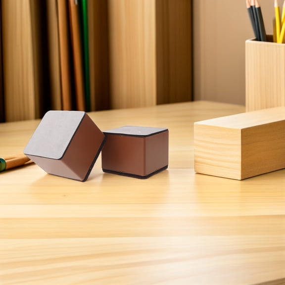 LOLIPPYY 4Pcs Heavy Duty Self Stick Furniture Risers with Felt Bottom for Stable Sofa Desk
