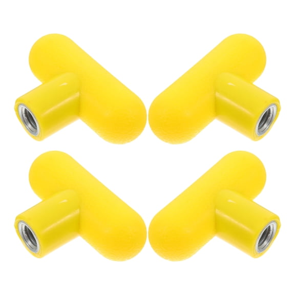 LOLIPPYY 4Pcs Heavy Duty Yellow M8 T Handle Grips for Workout Machines with Pop Pin Adjustment