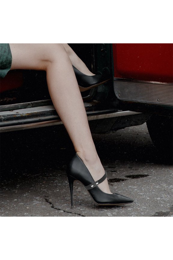 4Pcs High Heel Ankle Straps Elastic Black Shoe Bands Prevent Loose Slipping