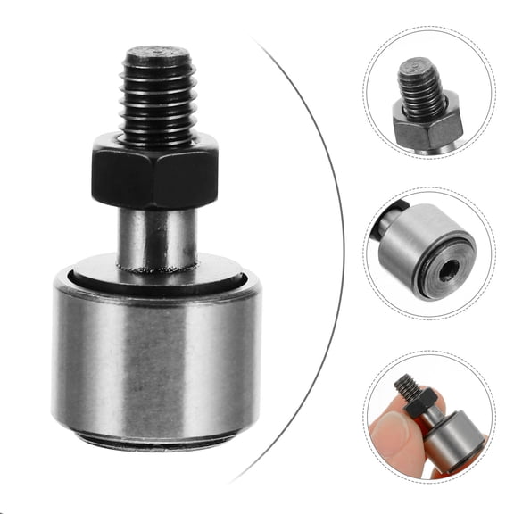 LOLIPPYY 4Pcs High Rigidity Steel Needle Roller Bearing Bolted Cam Follower for Machinery